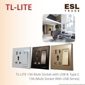 Socket with USB & Type-C